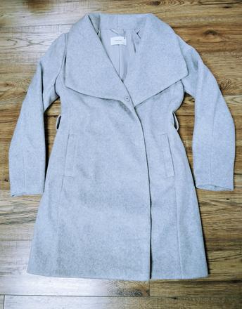 Šedý jesenný kabát, reserved,36