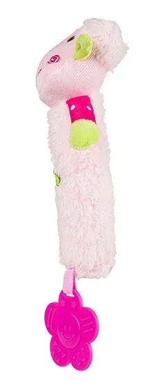 Babyono 606 hračka pískacia ružová cri-cri jahňa s,