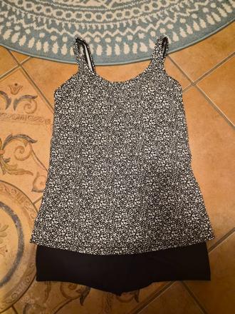 Damske.,dievc plavky tankini v.xs/s, decathlon,s