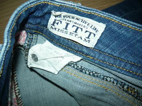 Riflová sukňa, etam,38