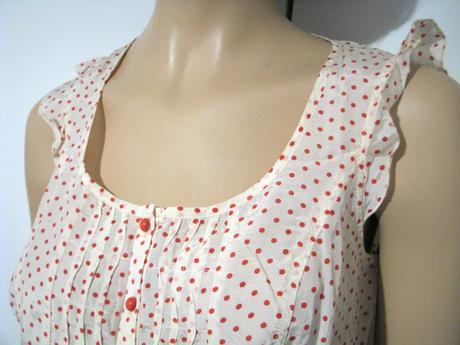 Bodkovaná krémová blúzka, h&m,42