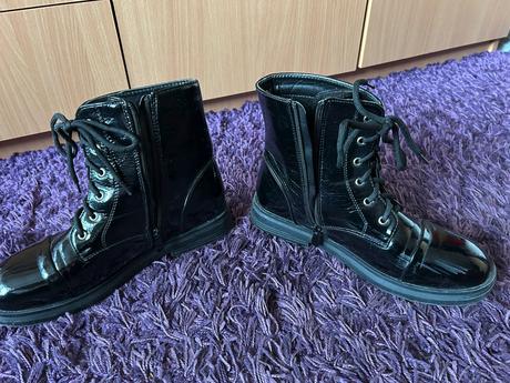 Lakované vysoké topánky  č. 41, 41