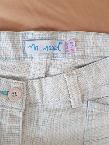 Letné bledomodré bavlnené voľné nohavice 40/42, 42