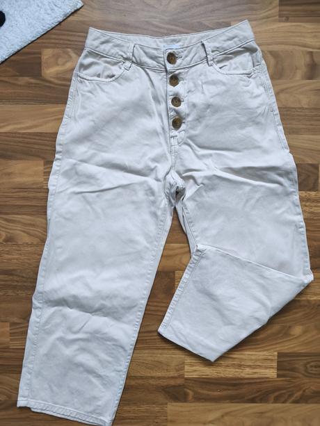 Dámske béžové 7/8 nohavice, 38