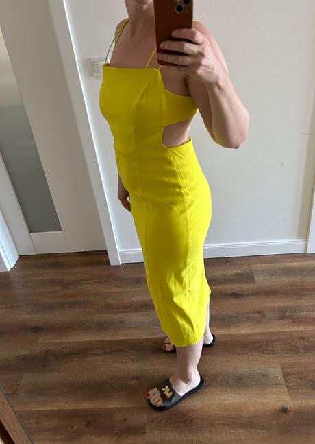 Citrónovožlté šaty asos, 42