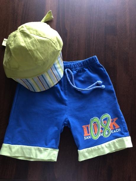 Detské kraťasy + šiltovka, 92