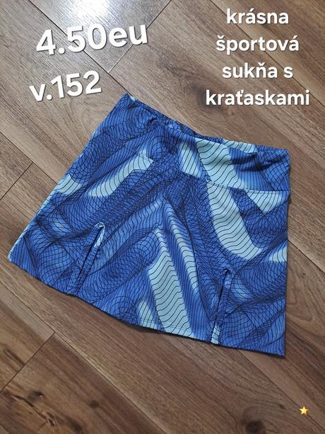 Športová sukňa s kraťaskami, 152