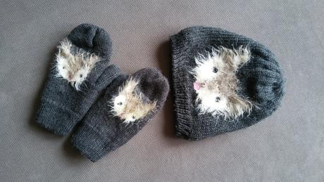 Čiapka + rukavice, h&m,104