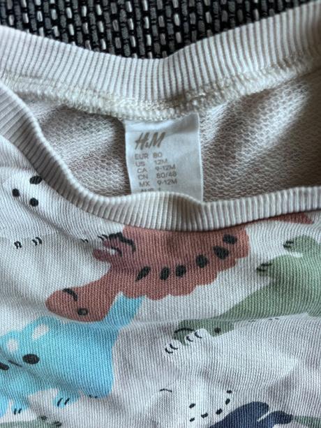 Mikina s dinosaurami, h&m,80