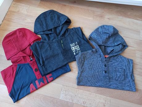 Tričká s kapucňou 86/92, lupilu,92