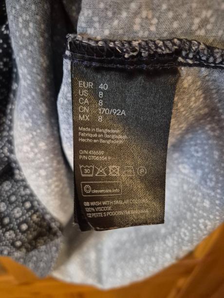 Modré kratšie šaty 40, h&m,40