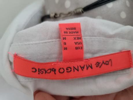 Biela elast.bluzka mango 38, mango,38