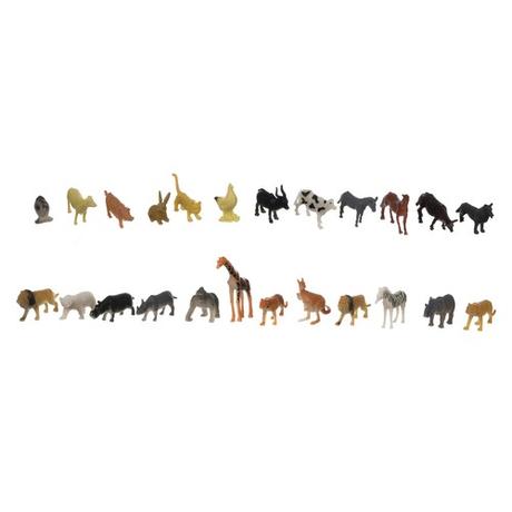 Sada zvieratiek v úložnom boxe,