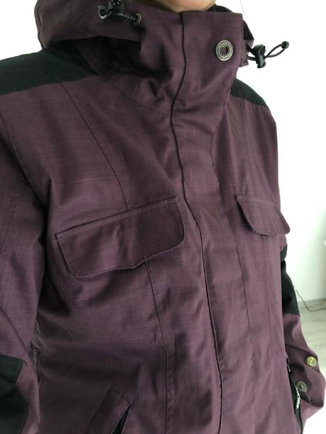 Zimná snowboardová bunda ride bordová, s