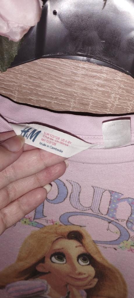 Mikinka rapunzel 122/128, h&m,122