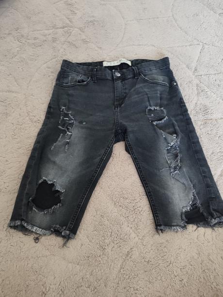 Riflové kraťasy, denim co,40