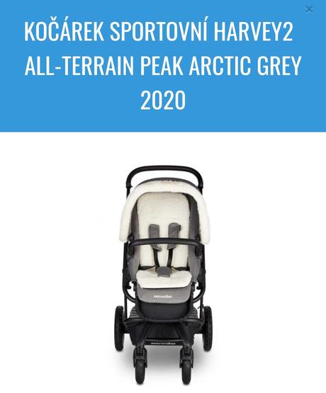 Easywalker harvey 2 all terrein arctic grey 2kombi, easywalker,easywalker harvey2