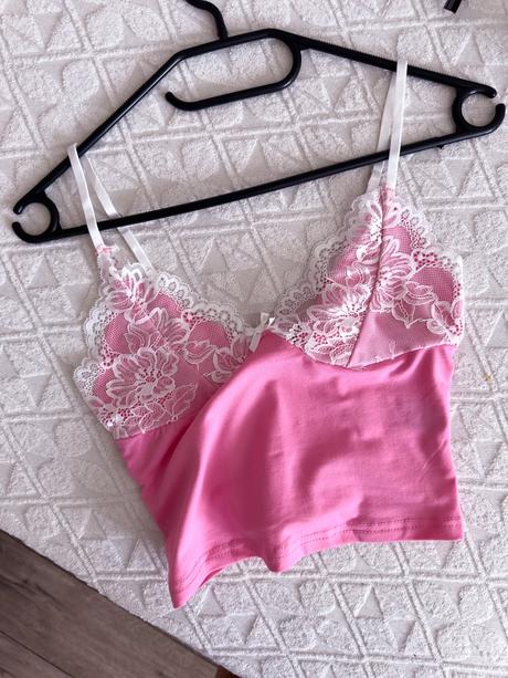 Ružový top na spanie, xs