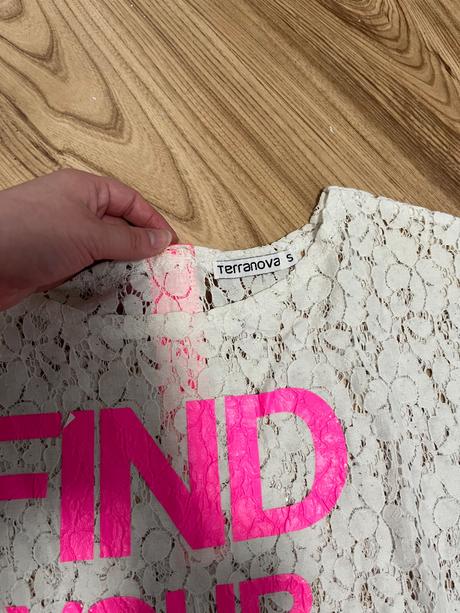 Čipkované tričko, terranova,s