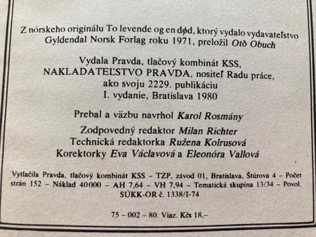 Dvaja živí a jeden mŕtvy-prvé vyd.1980, 