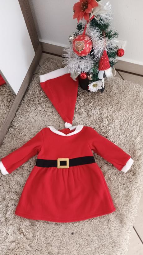 Mikulášské teplé šatôčky aj s čiapočkou, 68