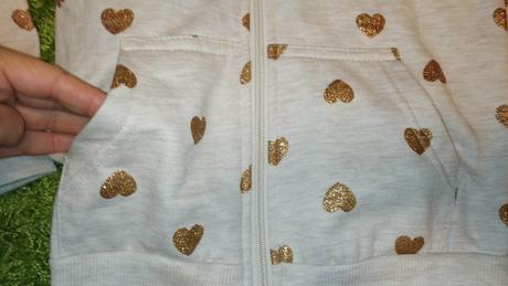 Mikina so zlatými srdiečkami - veľ. 104, 104