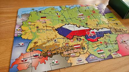 Puzzle ceskoslovensko, 29x20 cm, 