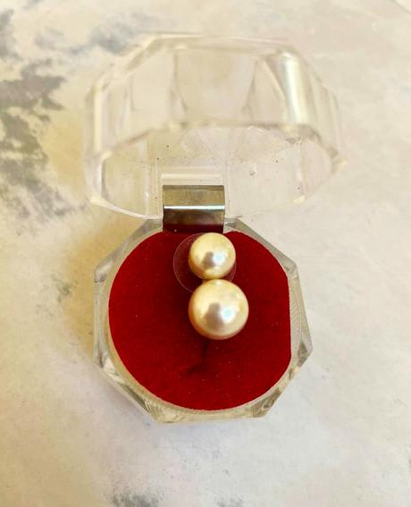 Dvojité perlové náušnice,