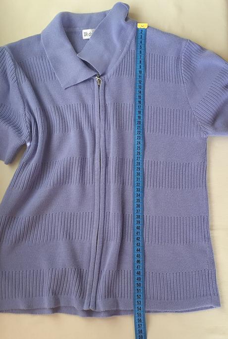 Fialový top na zips, s-m, s