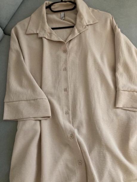 Béžové košeľové šaty uni, 