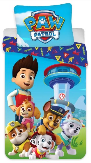 Obliečky 140x200 paw patrol základňa, 140,200