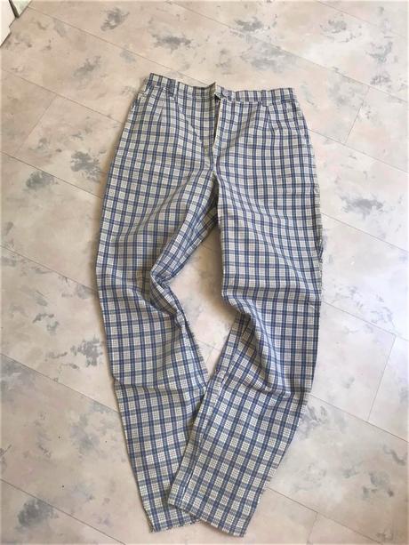 Kockované 7/8 nohavice, 38