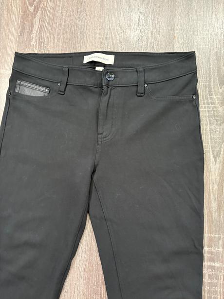 Calvin klein jeans cierne nohavice č.s, calvin klein,s
