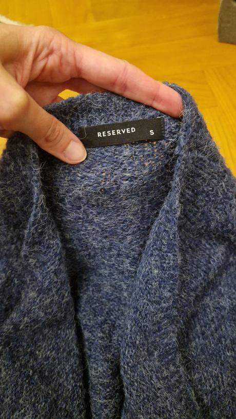Tmovomodry kardigan, reserved,s