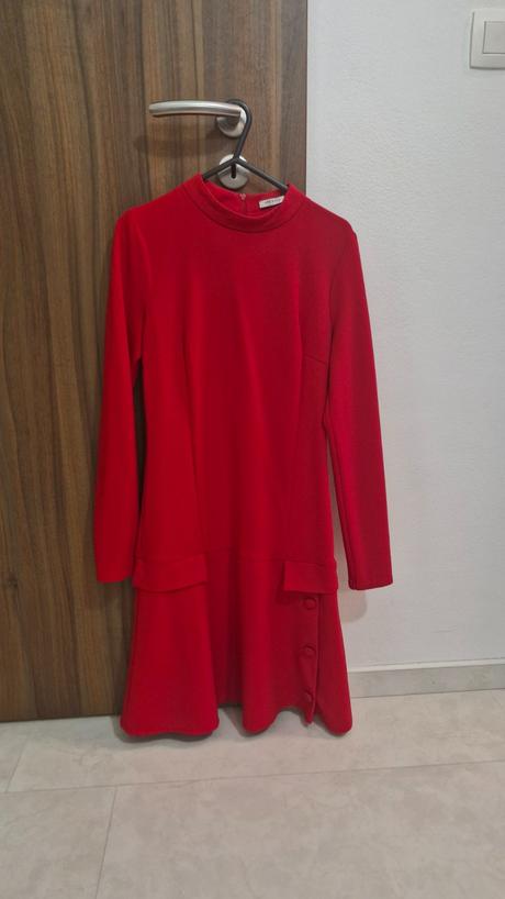 Červené šaty, orsay,s