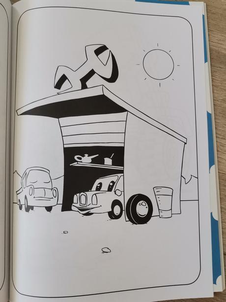 Omaľovánka vozidlá s nálepkami,