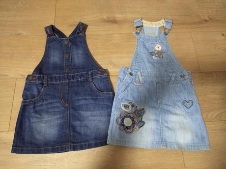 Riflové šaty / sukňa na traky, veľ.98, marks & spencer,98