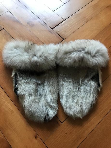 Rukavice - kožušinové, palčiaky, 