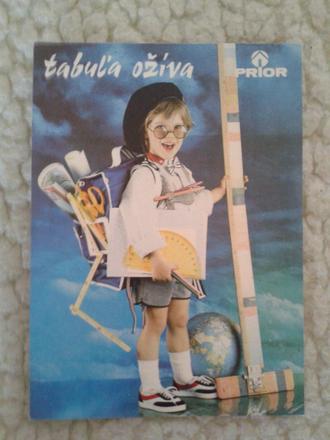 Retro rozvrh hodín rozmer 10,5x14,5cm - 0,30eur,