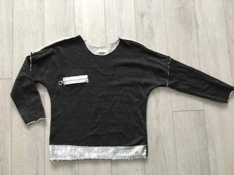 Čierno-strieborné tričko, veľ. uni,