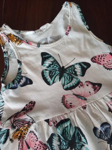 Letné šaty s motýlikmi, h&m,92