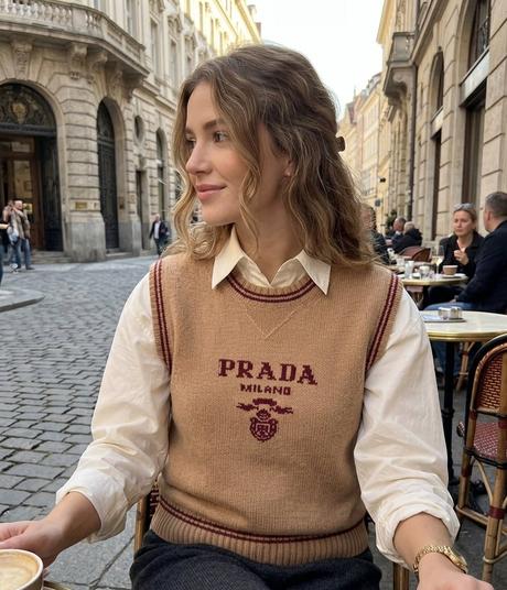 Luxusná kašmírová vesta prada milano original, prada,m