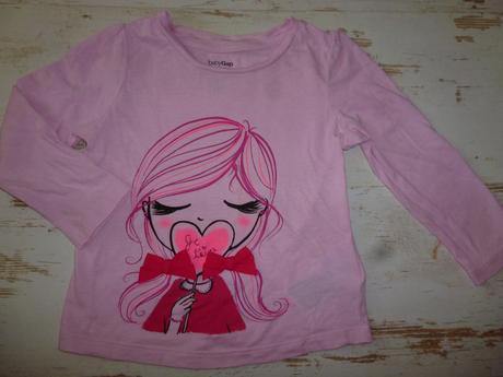 Ružové tričko s dievčatkom, gap,92
