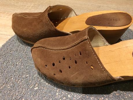 Elegantné dreváky - semišové, zn. buxa, 41