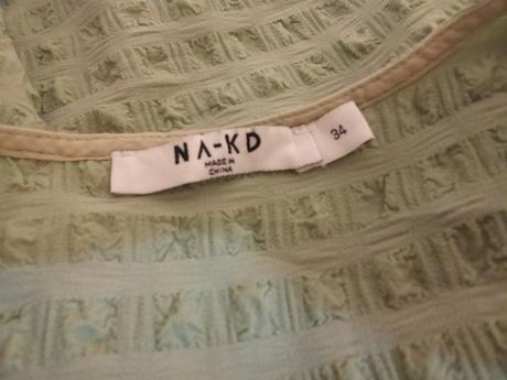 Trendová zelená blúzka na-kd s balónovými rukávmi, 34