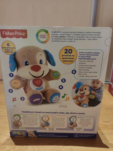 Psík hudobný na baterky fisher price, 