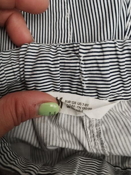 H&m prúžky kraťasy, h&m,128