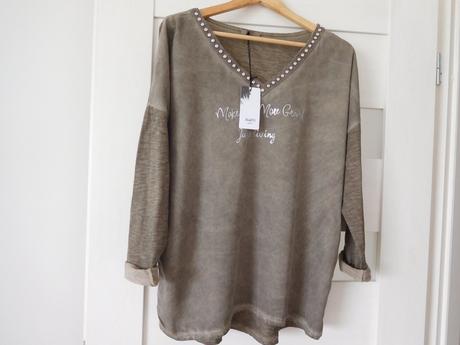 Tričko s dlhým ruk. ležerného strihu-l/xl bavlna, l