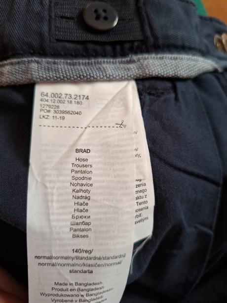 Tmavomodré chino nohavice s nastavením v páse 140, s.oliver,140