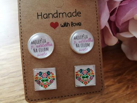 Náušnice napichovačky najlepšej pani učiteľke, 